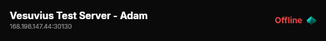 Vesuvius Test Server - Adam live status badge