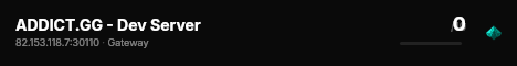 ADDICT.GG - Dev Server live status badge
