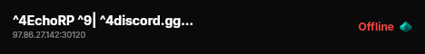 ^4EchoRP ^9| ^4discord.gg/echorp ^9| ^7Aaron's Dev Server live status badge