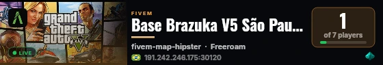 Base Brazuka V5 São Paulo live status badge