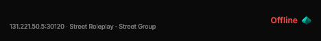   live status badge