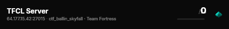 TFCL Server live status badge