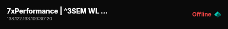 7xPerformance | ^3SEM WL | ^4☠FAVELAS | ^8🌈LGBTQ+ | ^ live status badge