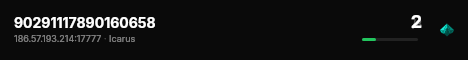 ICARUS Server live status badge