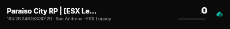 Paraiso City RP | [ESX Legacy] live status badge
