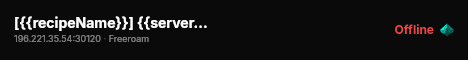 [{{recipeName}}] {{serverName}} live status badge