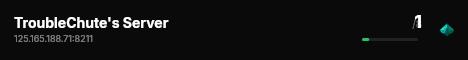 TroubleChute's Server live status badge