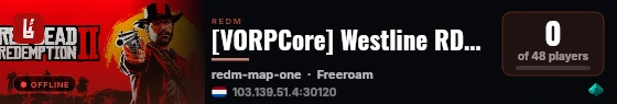[VORPCore] Westline RDR 2 RP live status badge