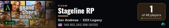 Stageline RP live status badge