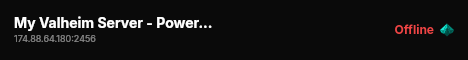 My Valheim Server - Powered by AMP live status badge