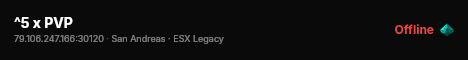 ^5 x PVP live status badge