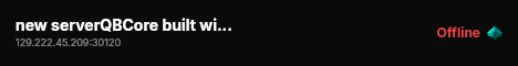 new serverQBCore built with FiveM Basic Server! live status badge