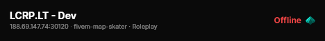 LCRP.LT - Dev live status badge