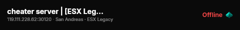 cheater server | [ESX Legacy] live status badge