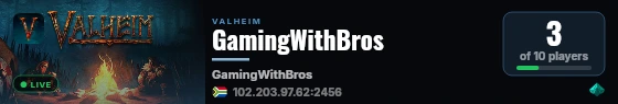 GamingWithBros live status badge
