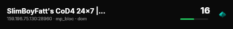 SlimBoyFatt's CoD4 24x7 | Bots live status badge