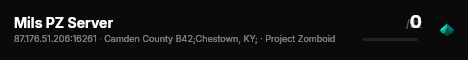 Mils PZ Server live status badge