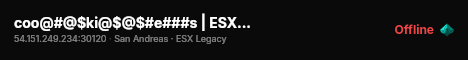 coo@#@$ki@$@$#e###s | ESX Legacy 服务器 live status badge