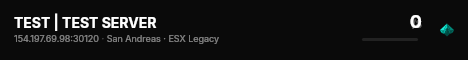 TEST | TEST SERVER live status badge