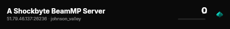A Shockbyte BeamMP Server live status badge