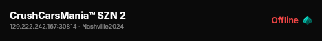 CrushCarsMania™ SZN 2 live status badge