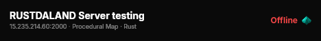 RUSTDALAND Server testing live status badge