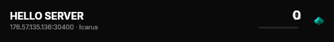 HELLO SERVER live status badge