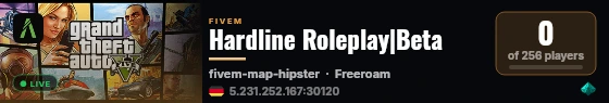 Hardline Roleplay|Beta live status badge