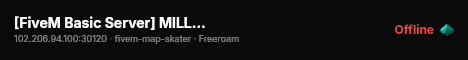 [FiveM Basic Server] MILLsim RP live status badge