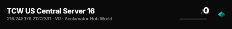 TCW US Central Server 16 live status badge