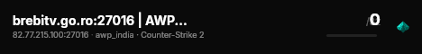brebitv.go.ro:27016 | AWP Only | Free Skins live status badge