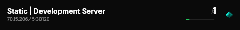 Static | Development Server live status badge