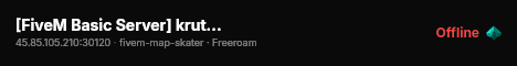 [FiveM Basic Server] krutoiserver live status badge