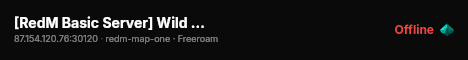 [RedM Basic Server] Wild West RP live status badge