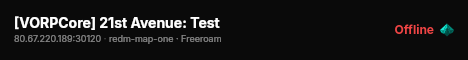 [VORPCore] 21st Avenue: Test live status badge