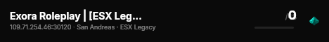 Exora Roleplay | [ESX Legacy] live status badge