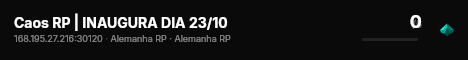 Caos RP | INAUGURA DIA 23/10 live status badge