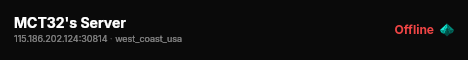 MCT32's Server live status badge