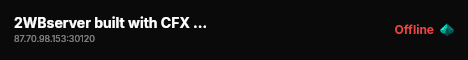 2WBserver built with CFX Default FiveM! live status badge