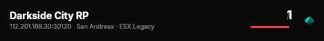 Darkside City RP live status badge