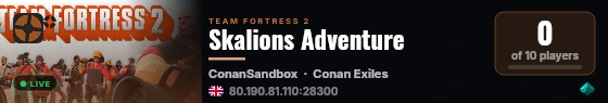 Skalions Adventure live status badge