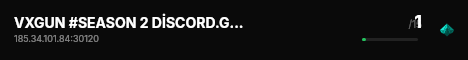 VXGUN #SEASON 2 DİSCORD.GG/VXRP live status badge