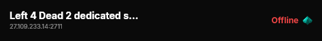 Left 4 Dead 2 dedicated server live status badge