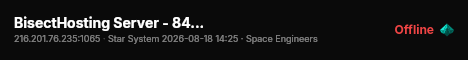 BisectHosting Server - 84782f07 live status badge