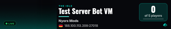 Test Server Bot VM live status badge