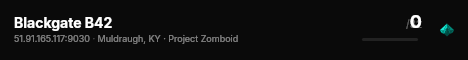 Blackgate B42 live status badge