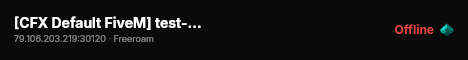 [CFX Default FiveM] test-server live status badge
