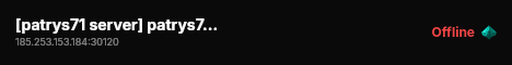 [patrys71 server] patrys71 server live status badge