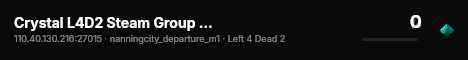 Crystal L4D2 Steam Group Server live status badge
