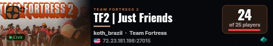 TF2 | Just Friends live status badge